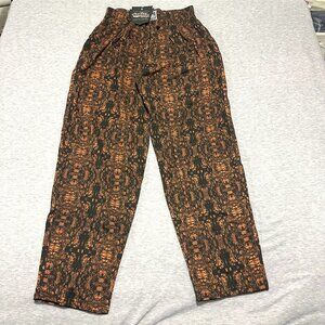 NWT California CraZee Wear Baggy Parachute Pants Mens L Brown 90's Bodybuilding